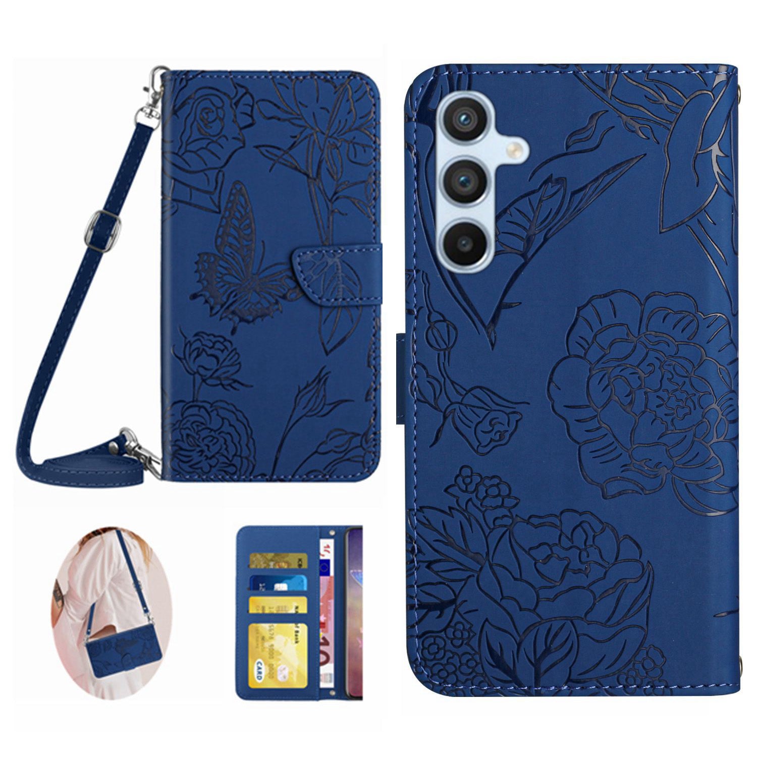 HT03 For Samsung Galaxy F34 5G M34 5G PU Leather Wallet Case Imprinted Stand Phone Cover with Shoulder Strap HT03 For Samsung Galaxy F34 5G M34 5G PU Leather Wallet Case Imprinted Stand Phone Cover with Shoulder Strap